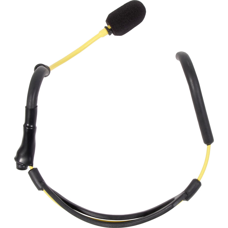 Galaxy Audio H2O7-Y-AT Waterproof Dual Ear Fitness Headset Microphone for Audio Technica Transmitters - Yellow