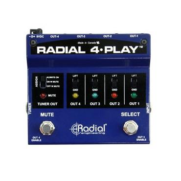 Radial 4-Play 4-Channel Output Instrument Direct Box - Red One Music