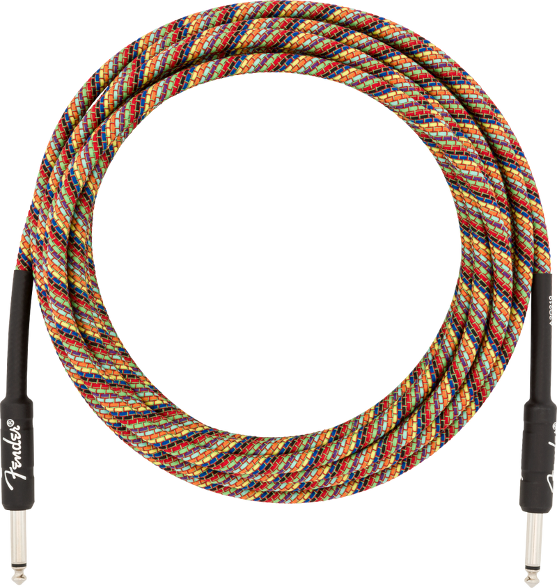 Fender FESTIVAL Hemp Instrument Cable (Rainbow) - 18.6'