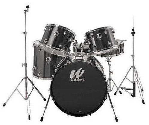 Westbury W565T-BS 5-Piece Studio Drum Kit With Throne In Black Sparkle