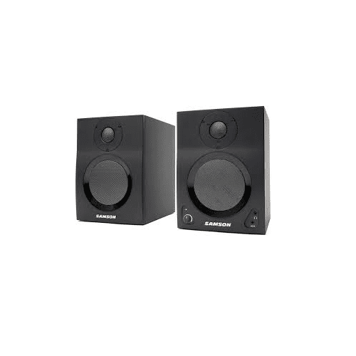 Samson MEDIAONE MBT4 Bt4 Active Studio Monitors With Bluetooth - Pair - Red One Music