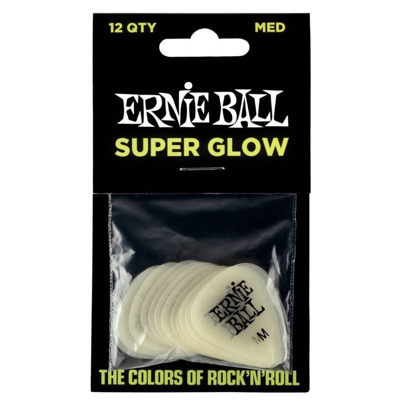 Ernie Ball 9225EB Super Glow Picks Medium - Sac de 12