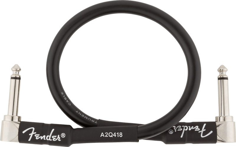 Fender Professional Series Angle/Angle Instrument Cable 1' - Black