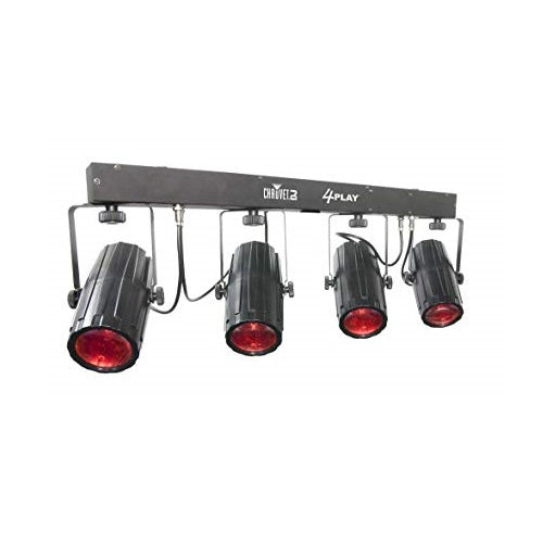 Chauvet 4Play-2 Led Dmx Moonflower Light Beam Bar Effect System With Case - Red One Music