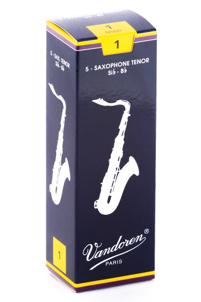 Vandoren SR221 5 Pack Traditional Tenor Saxophone Reeds - Red One Music