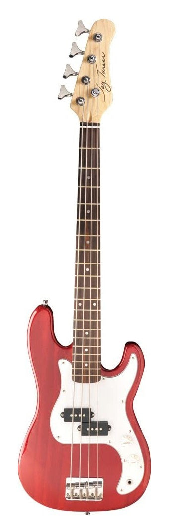 Jay Turser JTB-40-TR 3/4 Scale - Electric Bass with P-Style Pickup - Transparent Red