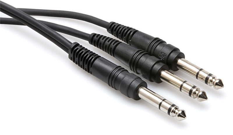 Hosa Y Cable 1/4 in TRS to Dual 1/4 TRS 1 Meter - Red One Music