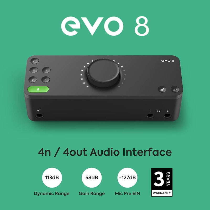 Écoutez l'interface audio EVO8