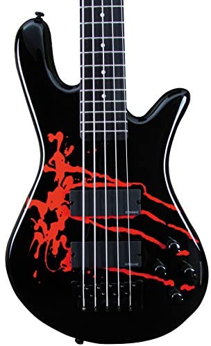 Spector LG5ALEXBKDP Legend 5 Alex Webster - 5 String Electric Bass with Dual Humbuckers - Solid Black Gloss