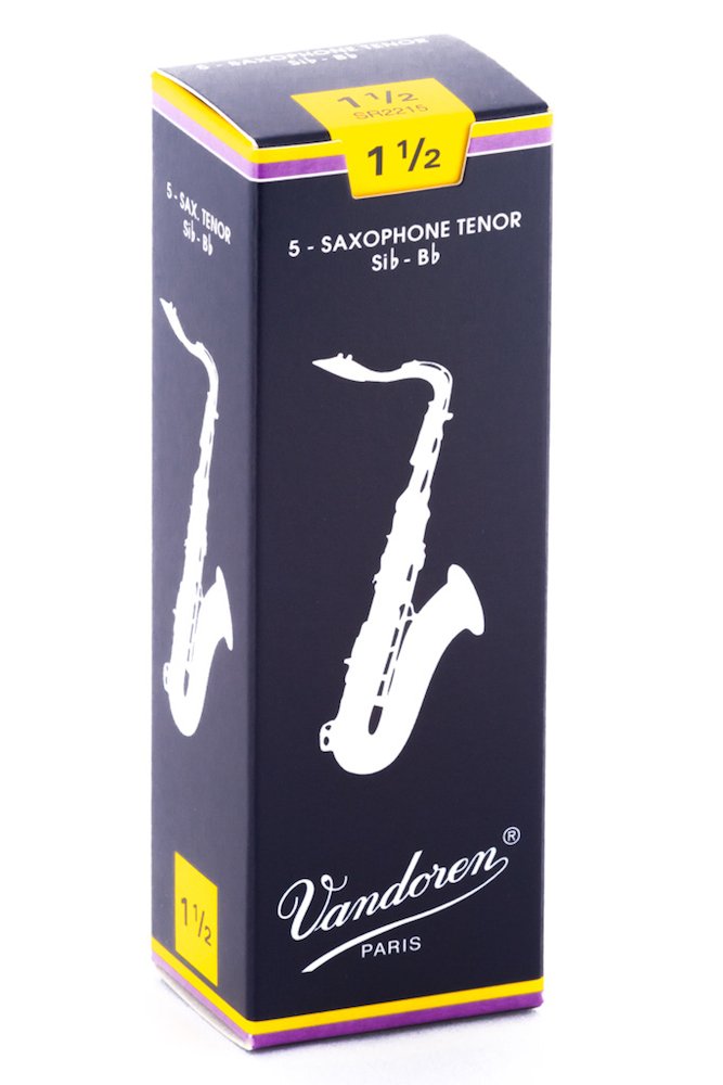 Vandoren SR2215 Traditional Tenor Saxophone Reeds Strength 1.5 - Red One Music