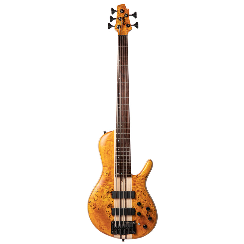 Cort A5-PLUS-SC-CASE-AOP - 5-String Bass with Bartolini Pickups - Amber Open Pore