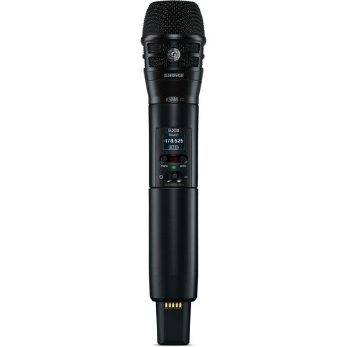Shure SLXD24/K8B Système de microphone portable numérique sans fil avec capsule KSM8 (G58 : 470 à 514 MHz, noir)