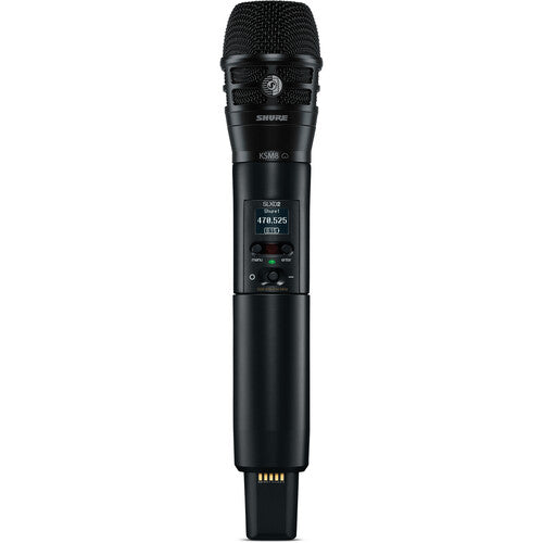 Shure SLXD24/K8B Système de microphone portable numérique sans fil avec capsule KSM8 (J52 : 558 à 602 + 614 à 616 MHz, noir)