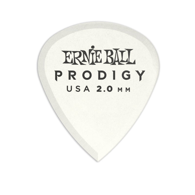 Ernie Ball 9203EB 2,0 mm Mini Prodigy White Prodigy Picks 6 Pack