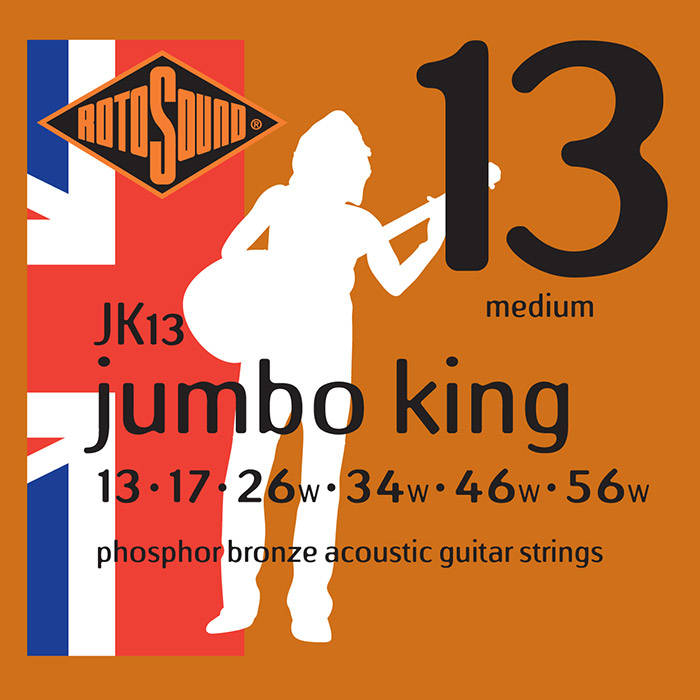 Rotosound JK13 Phosphor Bronze 13-56 Medium Acoustic Strings