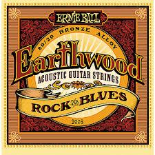 Ernie Ball Earthwd 8020 Rnb 2008Eb Earthwood Rock And Blues 8020 Bronze Acoustic String Set With Plain G 10 - 52 - Red One Music