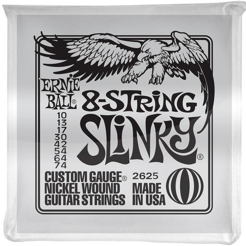 Ernie Ball Nickl 8 Slinky 2625Eb 8-String Slinky Nickel Wound Electric Guitar Strings 8-String Set 010 - 074 - Red One Music