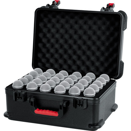 Gator GTSA-MIC30 ATA-Molded Polyethylene Case w/ Foam Drops for up to 30 Wired Microphones