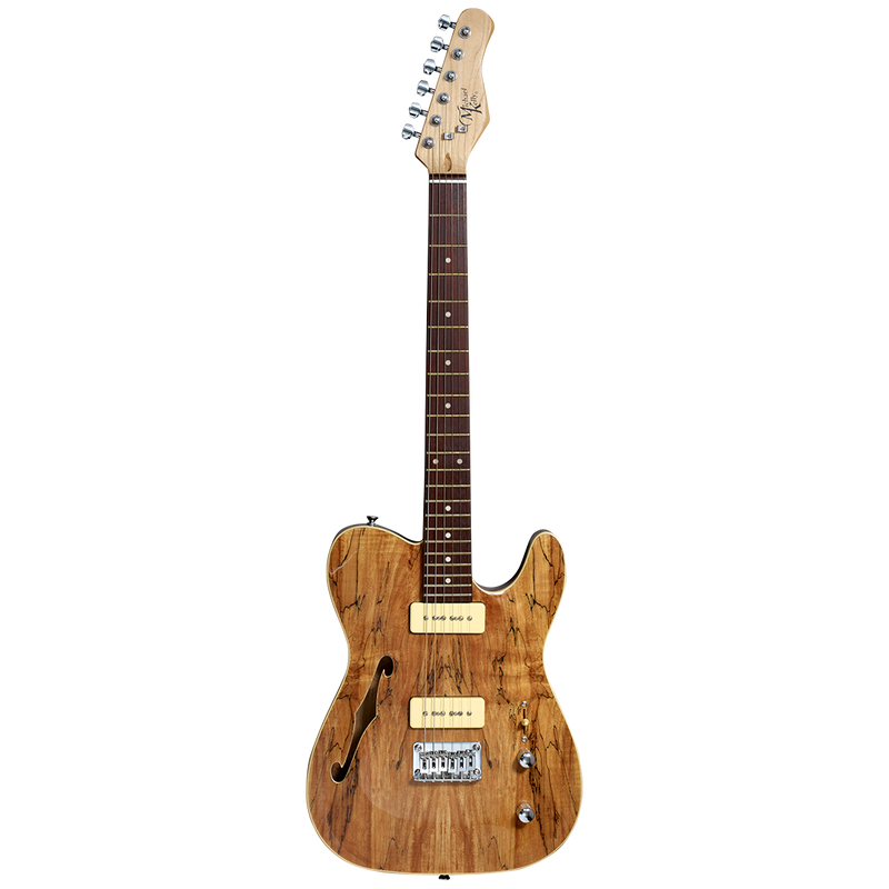 Michael Kelly MK59FSPJRC Guitare électrique 59 trous Thinline "F" P-90S - Érable spalté