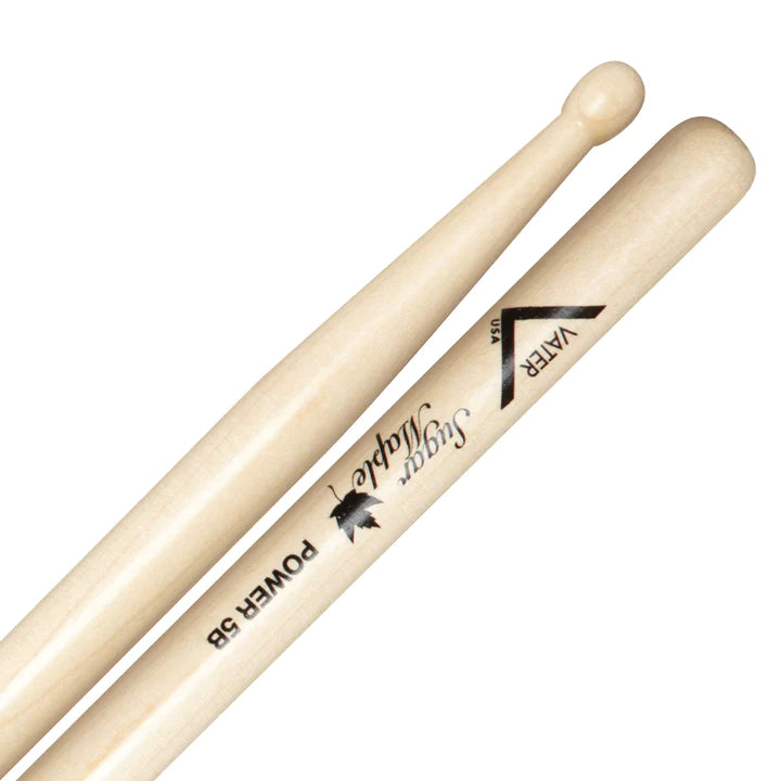 Vater VSMP5BW Sugar Maple Power 5B Wood Tip Drumsticks