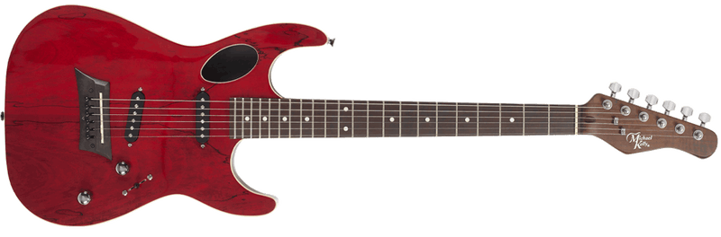 Michael Kelly HYBRID PORT 60 Semi Hollow-Body Electric Guitar (Transparent Red)