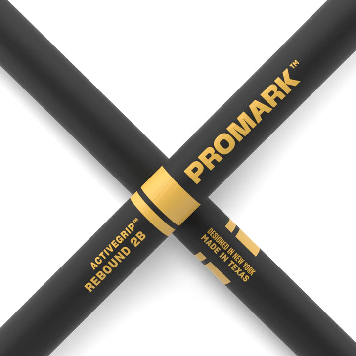 Pro-Mark R2BAG Rebound 2B ActiveGrip Hickory Drumsticks - Acorn Wood Tip