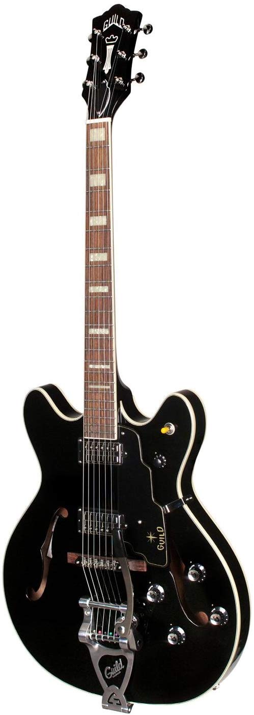 Guild STARFIRE V Electric Guitar (Black) - Red One Music