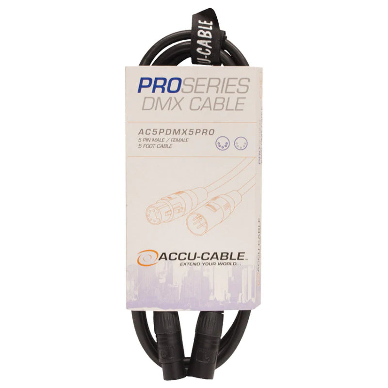 American DJ AC5PDMX5PRO Pro Series Câble DMX 5 broches (5')