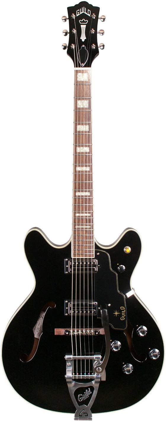 Guild STARFIRE V Electric Guitar (Black) - Red One Music