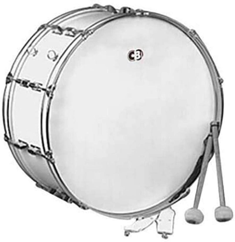 CB Percussion 3659 Tournament Series 14" x 22" Marching Bass Drum - White