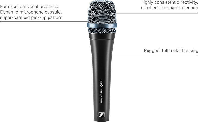 Sennheiser E945 Microphone vocal portatif dynamique supercardioïde