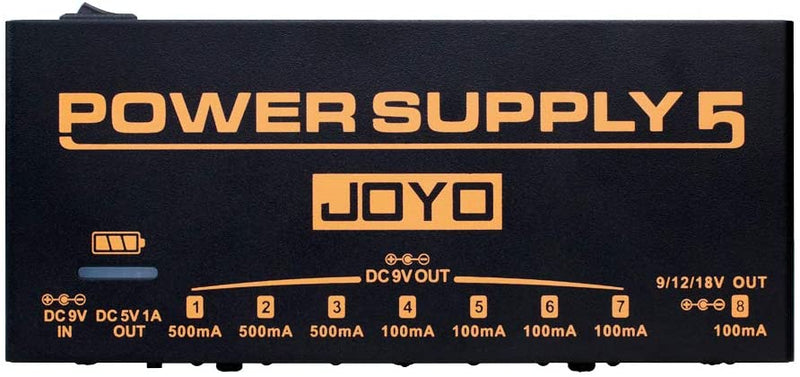 Joyo JP-05 Alimentation pour pédale d'effet guitare à batterie rechargeable