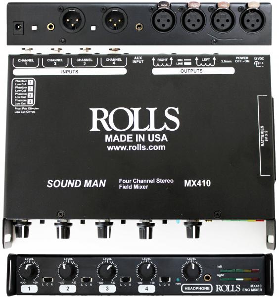 Rolls MX410 4-Channel Mic Field Mixer