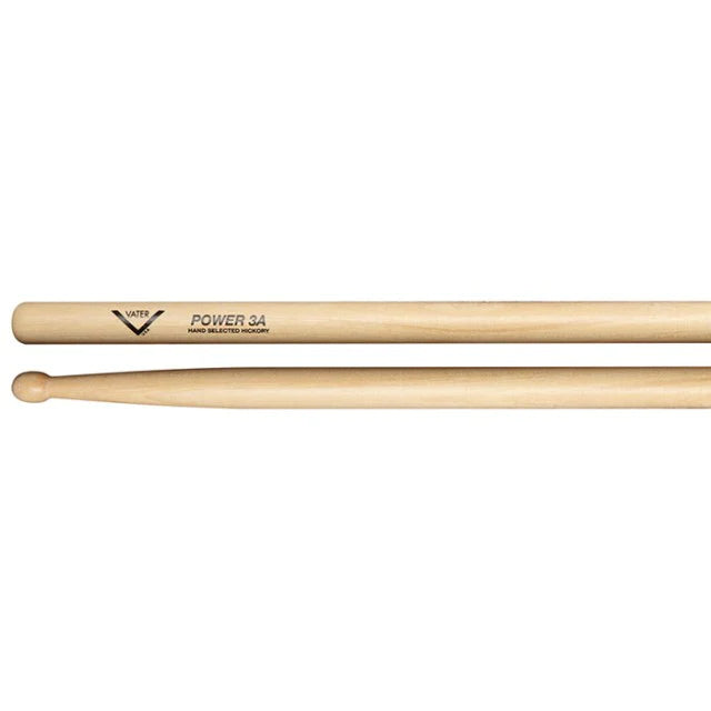 Vater VHP3AW American Hickory Power 3A Wood Tip Drumsticks