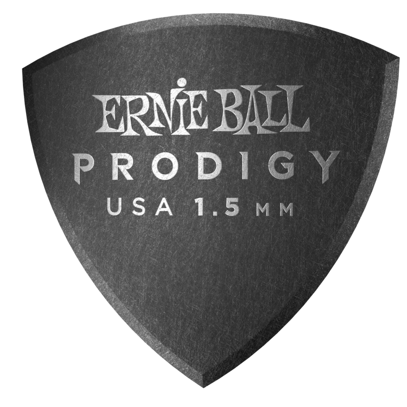 Ernie Ball 9332EB Prodigy Black Large Shield Picks 1.5mm (6)