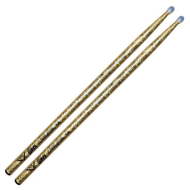 Vater VCG5A Color Wrap 5A Drumsticks (Gold Sparkle)