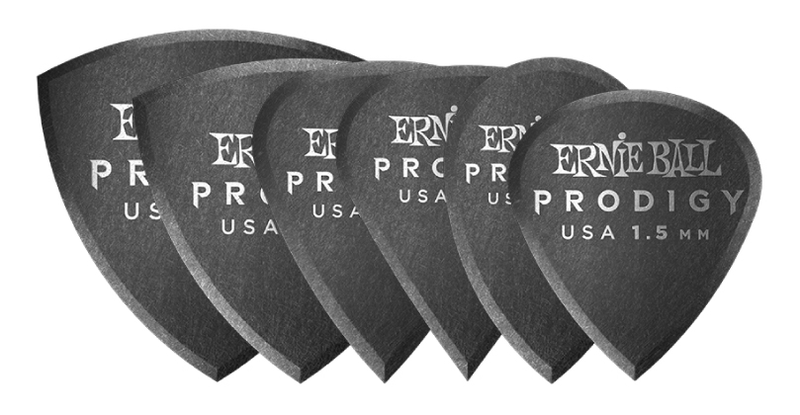 Ernie Ball 9342EB Prodigy Multipack Picks - Black - 1.5mm (6)