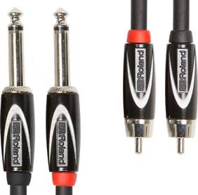 Roland RCC-3-2R28 Interconnect Cable Dual 1/4 to Dual RCA Black Series 3 Ft - Red One Music
