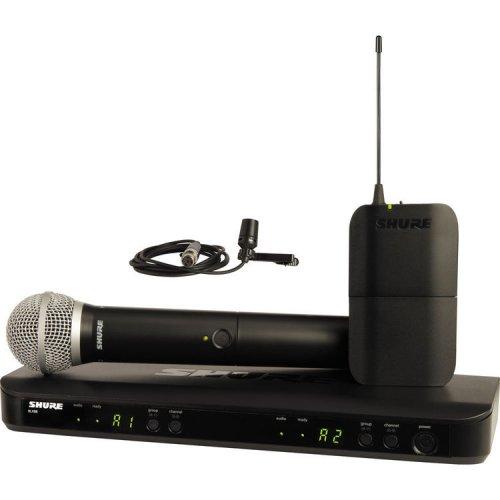 Shure BLX1288/CVL-H10 Lavalier And Handheld Combo Wireless System Frequency H10 - Red One Music
