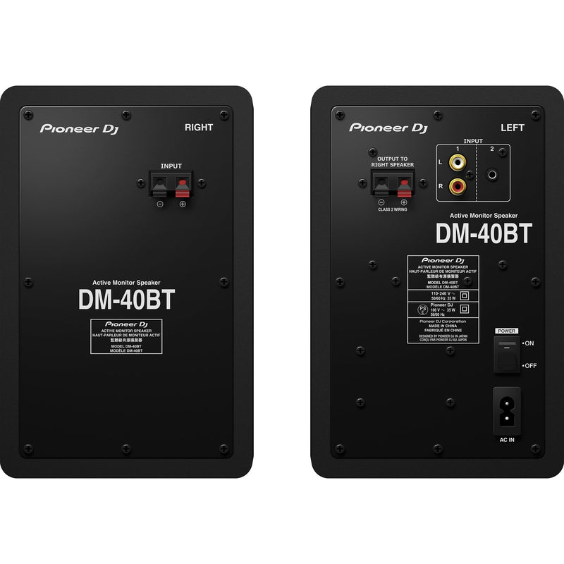 Pioneer DM-40BT compact 4 '' Studio Monitor haut-parleurs avec Bluetooth (paire) - noir