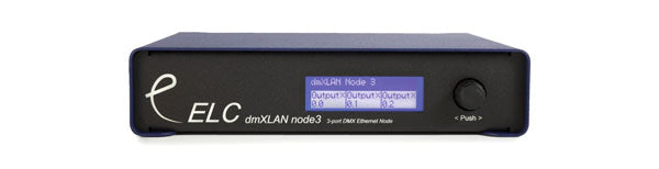 ELC DLN3TMFIPoE DMX Node 3x DMX Ports 2x Ethernet Ports 5-Pin XLR Desktop PoE