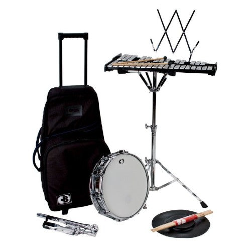CB Percussion 7106 Percussion Traveller 32-Note Bell Kit Xylophone Set avec caisse claire 14"