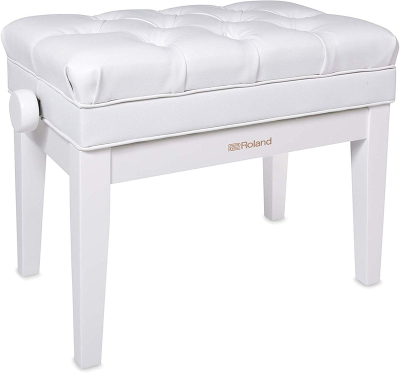Roland RPB-500PW Piano Bench With Vinyl Seat And Music Compartment (Polished White) - Red One Music