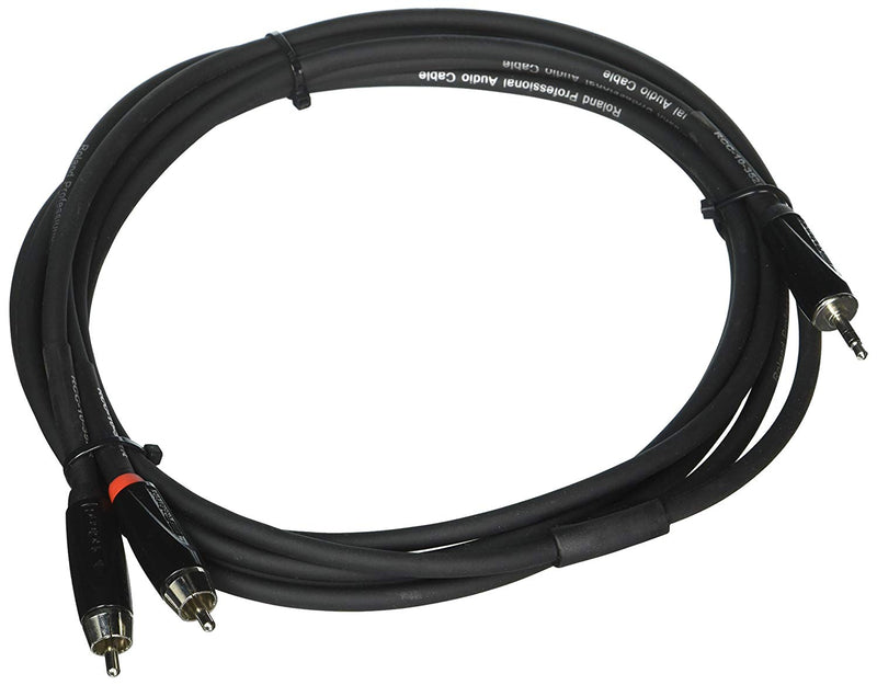 Roland RCC-10-352R Interconnect Cable 3.5mm to Dual RCA Black Series 10 Ft - Red One Music