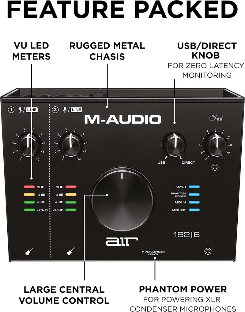 Interface audio USB M-Audio AIR192X6 2 entrées/2 sorties