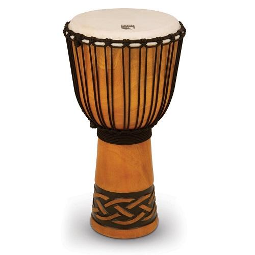 Toca Todj-12Ck  Origins Series Rope Tuned Wood 12-Inch Djembe - Celtic Knot Finish - Red One Music