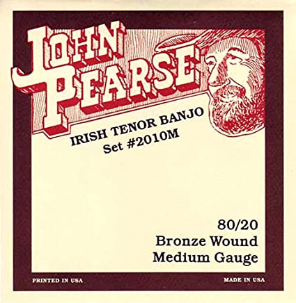 John Pearse 80/20 Bronze Wound Irish Tenor 4-String Banjo Strings - Medium Gauge