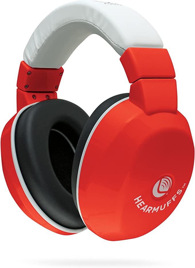 Lucid Audio LA-KIDS-PM-RD HearMuffs Kids Hearing Protection (Red/White)