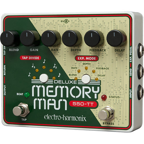 Electro-Harmonix DELUXE MEORY MAN 550-TT Delay analogique avec pédale Tap Tempo