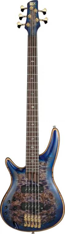 Ibanez Premium SR2605L Left-Handed Bass Guitar (Cerulean Blue Burst)